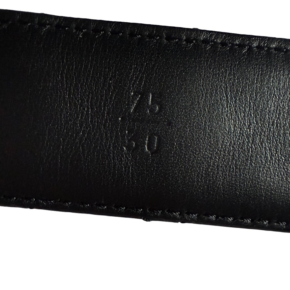 CHANEL BLACK LAMBSKIN QUILTED LEATHER BELT WITH GOLD CHAIN INTERLOCKING CC LOGO - Picture 7 of 10